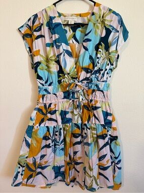Cynthia Rowley Floral Tie-Waist Dress